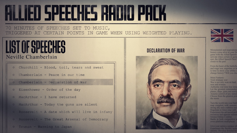 Hearts of Iron IV: Allied Speeches Pack