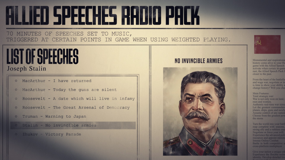 Hearts of Iron IV: Allied Speeches Pack