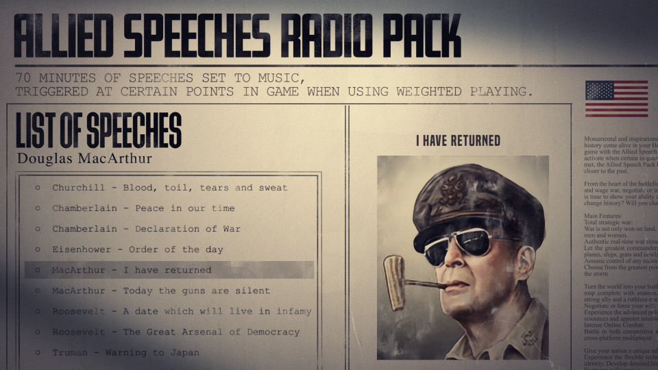 Hearts of Iron IV: Allied Speeches Pack