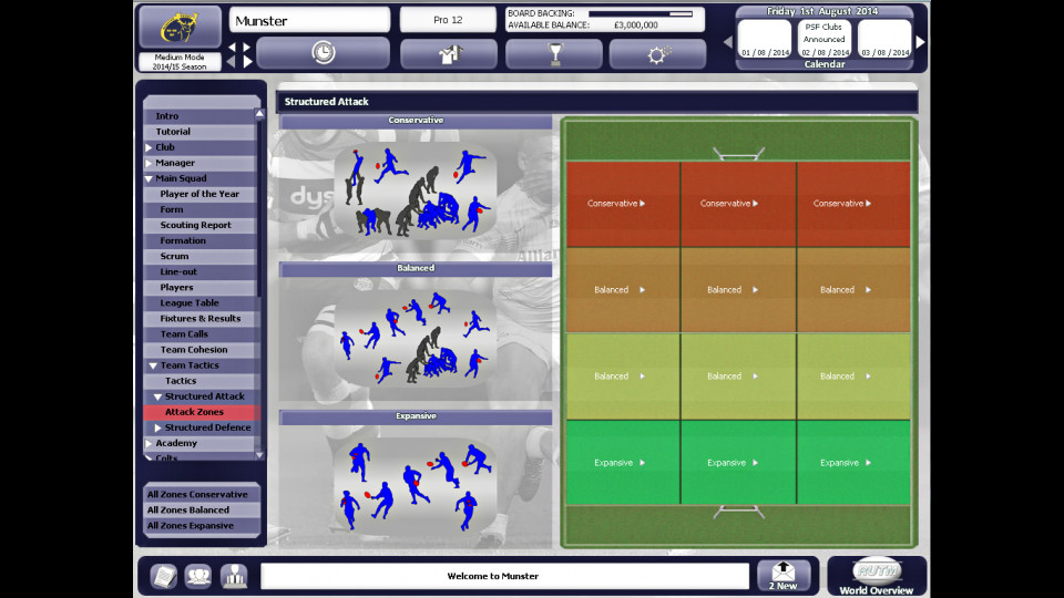 Rugby Union Team Manager 2015