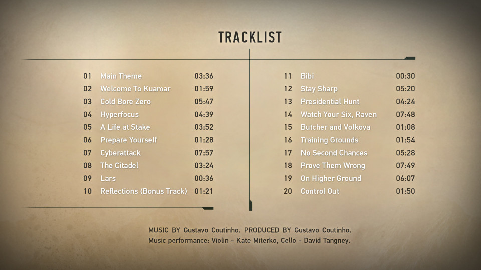 Sniper Ghost Warrior Contracts 2 - Soundtrack